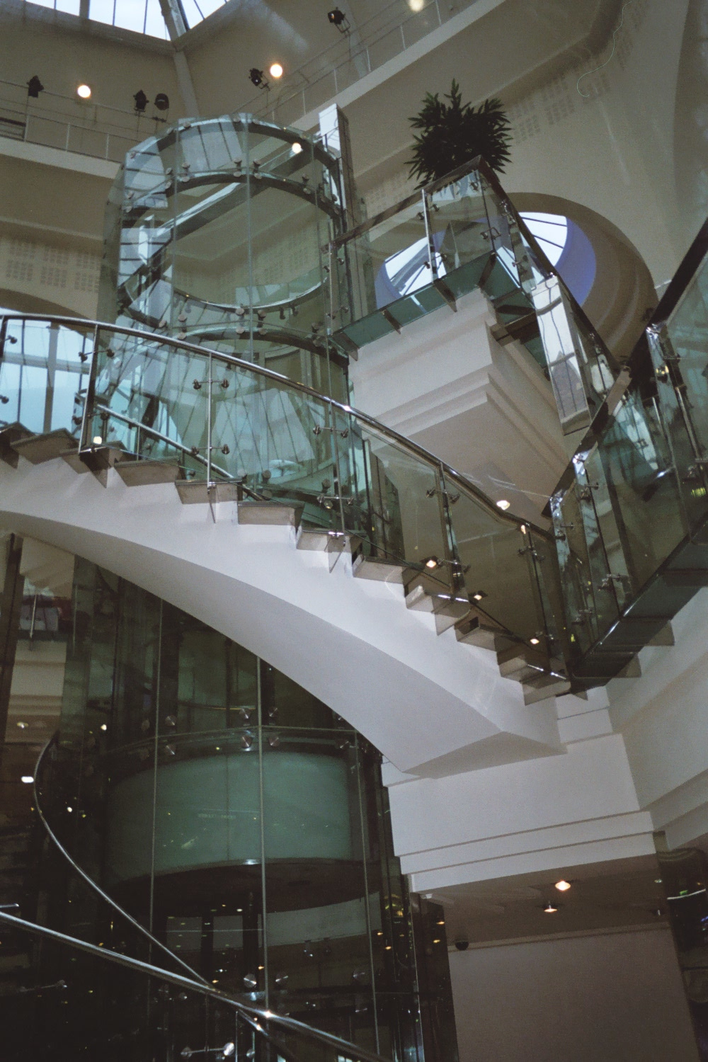 Lift and stairs in the Triangle/Corn Exchange, Manchester