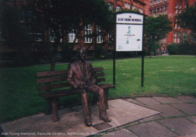 Alan Turing memorial, Sackville Gardens, Manchester
