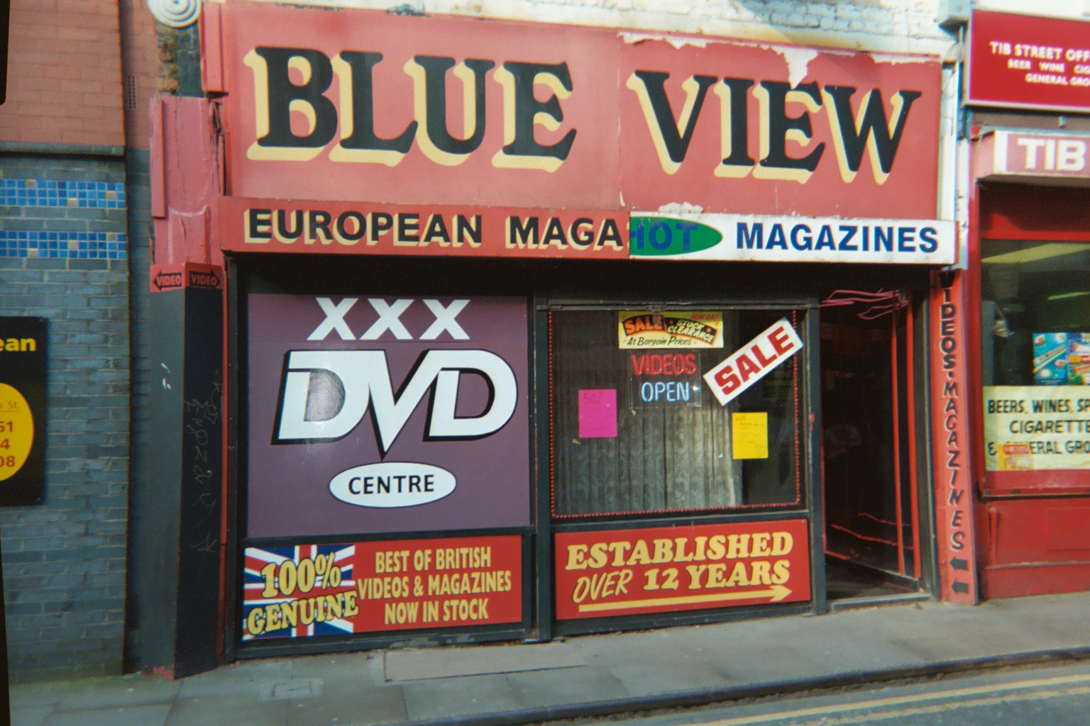 Blue View Sex shop on Tib St, Manchester