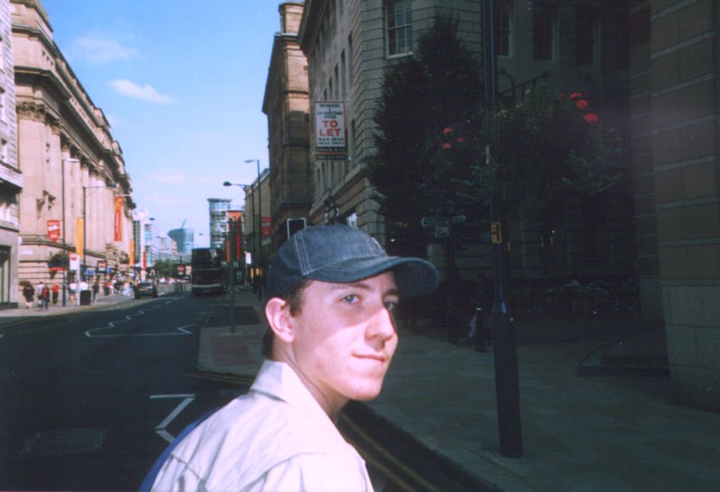 Jason Holden on Corporation Street, Manchester