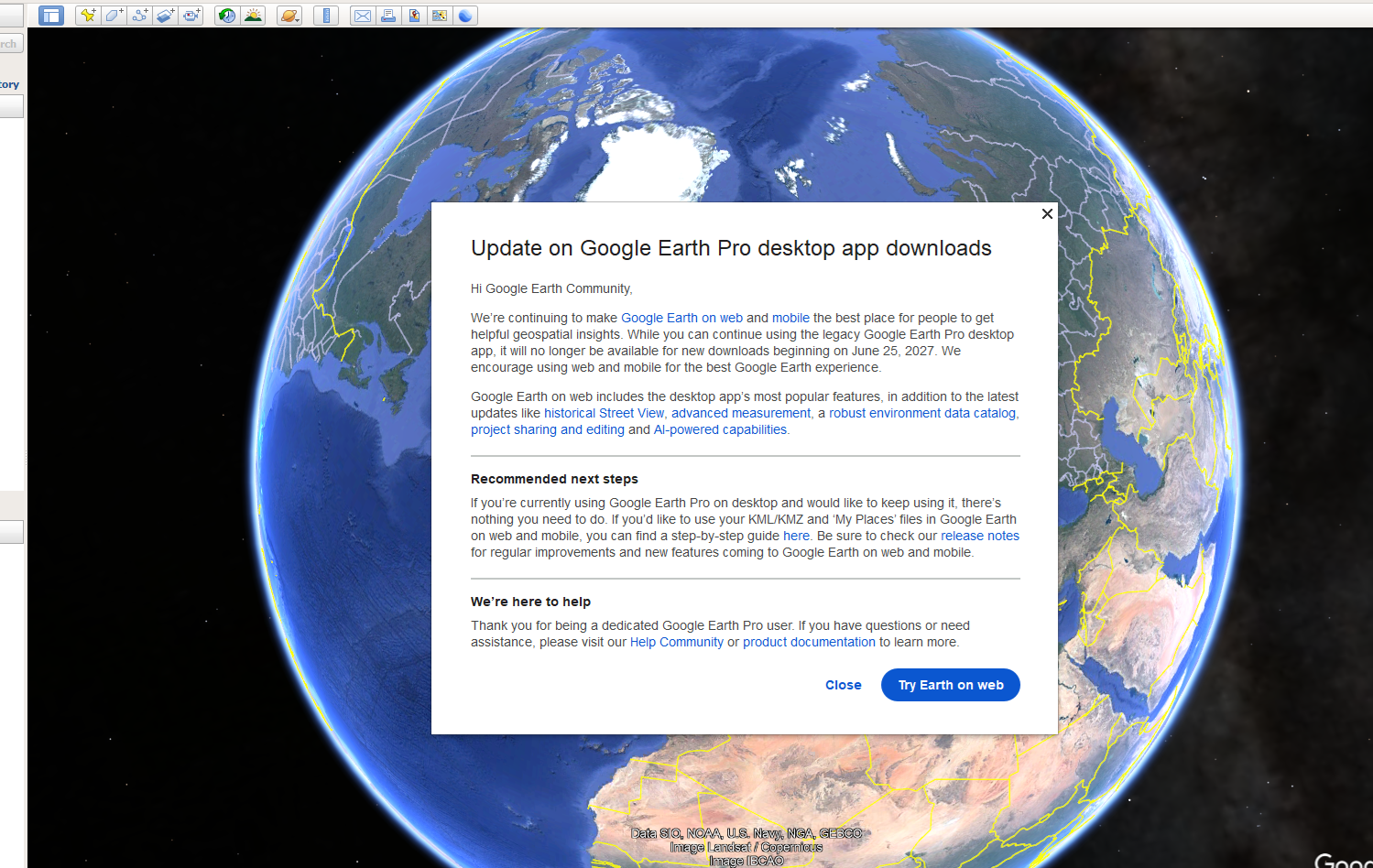 Google Earth PC Windows